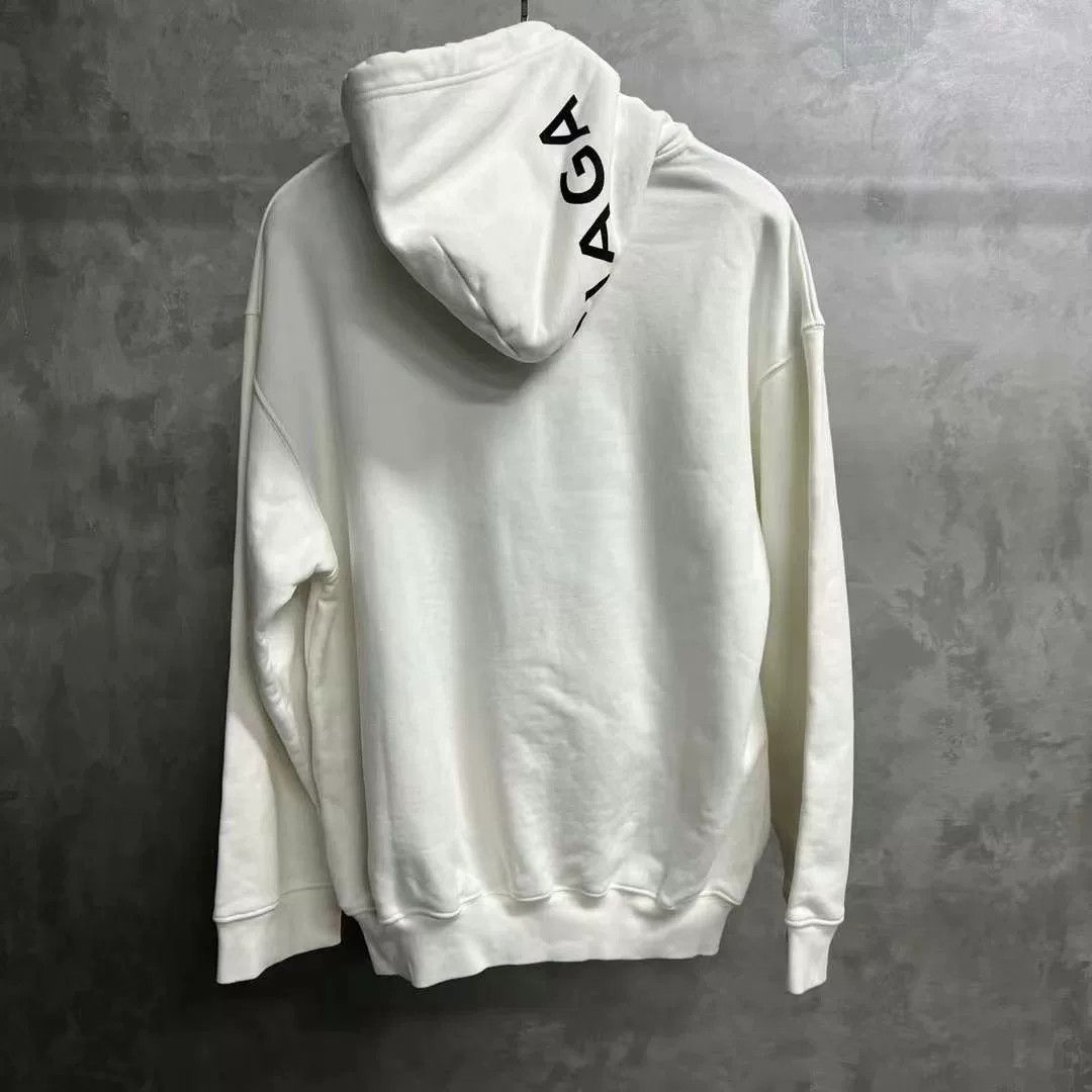 Balenciaga Balenciaga White Logo Print Hoodie Size US XS / EU 42 / 0 - 5 Thumbnail