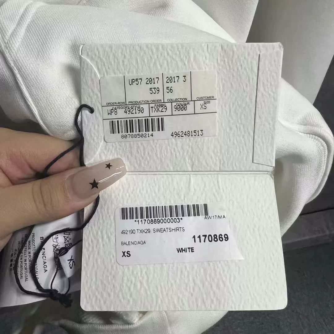 Balenciaga Balenciaga White Logo Print Hoodie Size US XS / EU 42 / 0 - 4 Thumbnail