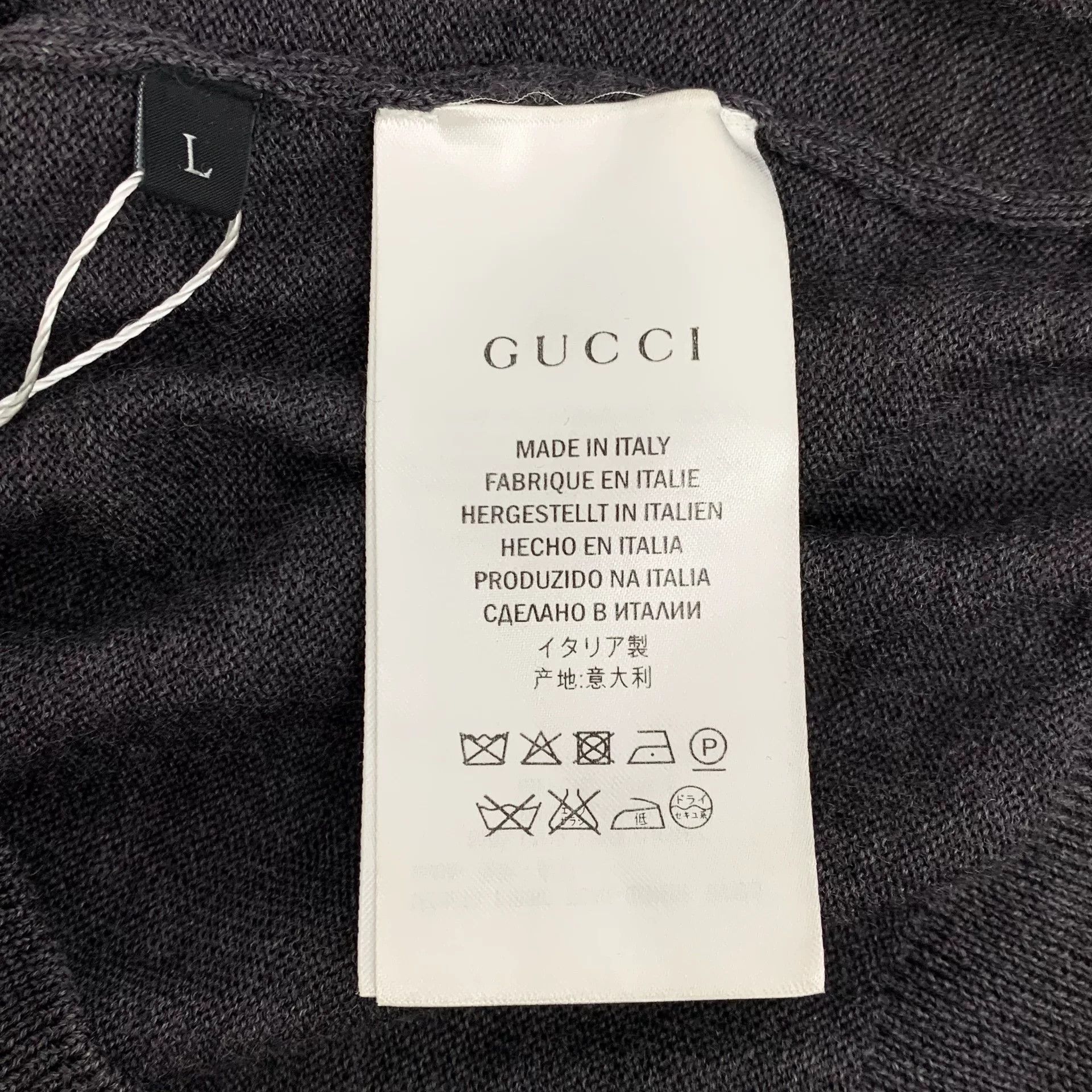 Gucci Gucci Gray Stripe Wool Knit Cardigan Size US L / EU 52-54 / 3 - 6 Thumbnail