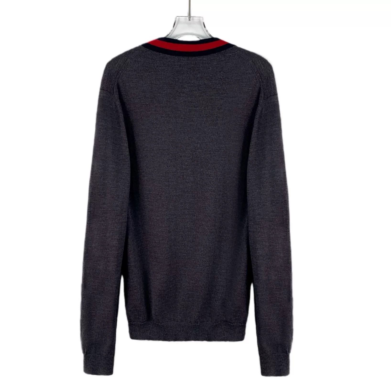 Gucci Gucci Gray Stripe Wool Knit Cardigan Size US L / EU 52-54 / 3 - 2 Thumbnail