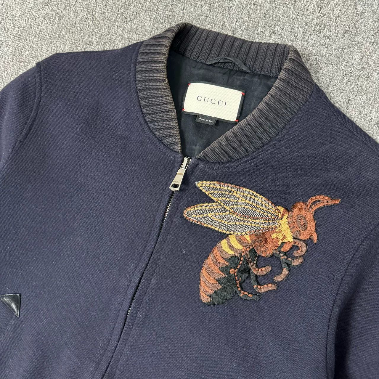 Gucci Gucci Black Bee Embroidered Wool Jacket Size US M / EU 48-50 / 2 - 3 Thumbnail