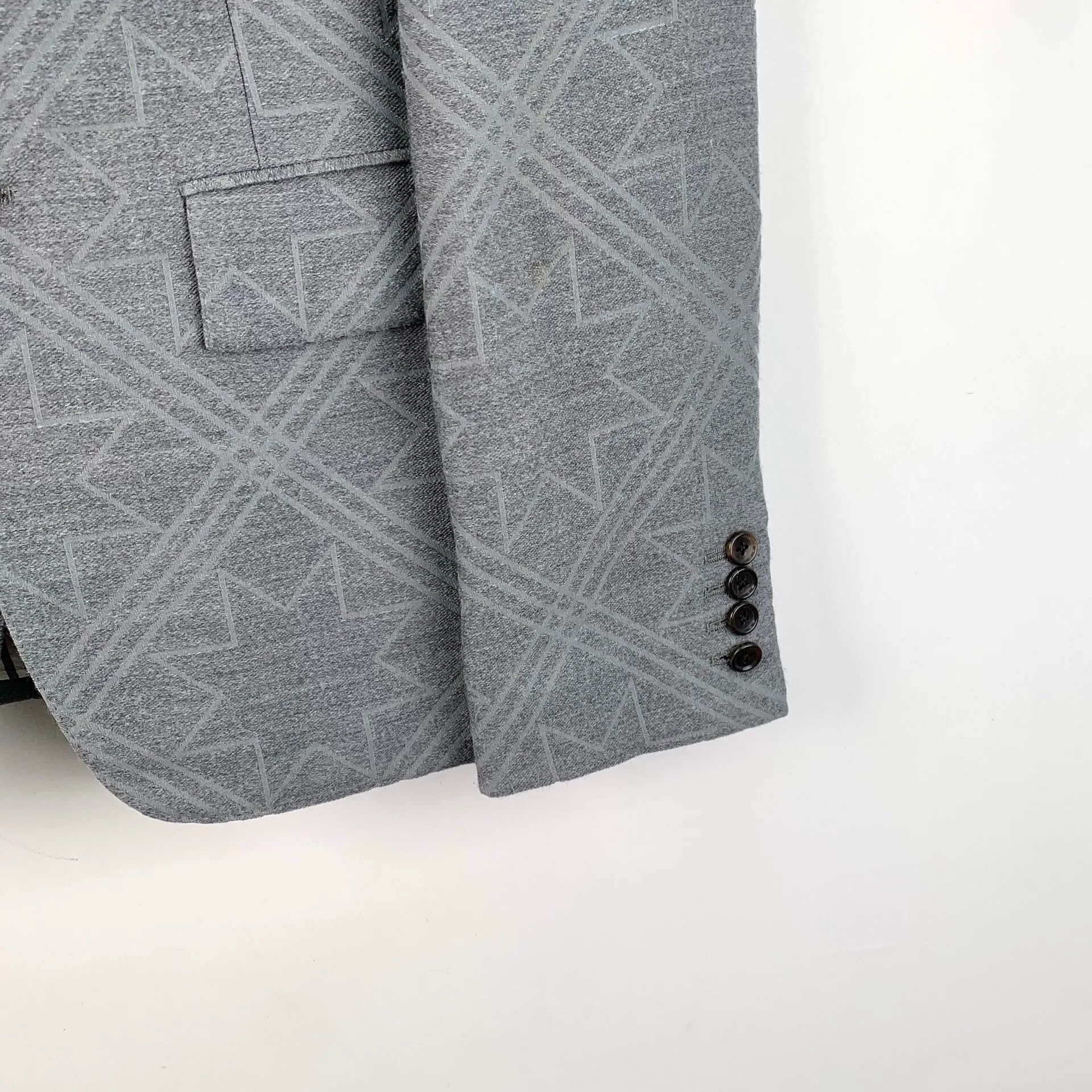 Thom Browne Gray Wool Single-Breasted Blazer Size US XXS / EU 40 - 4 Thumbnail
