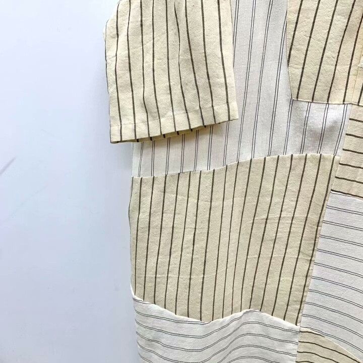 Loewe Loewe Striped Linen Short Sleeve Dress Size US 36 / EU 52 - 4 Thumbnail