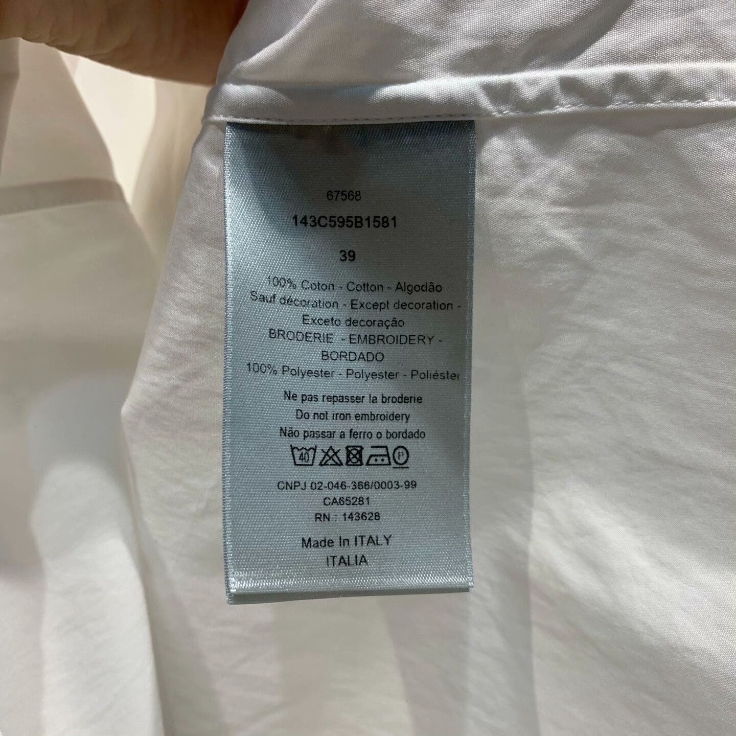 Dior Dior Logo Solid Color Shirt Size US M / EU 48-50 / 2 - 4 Thumbnail