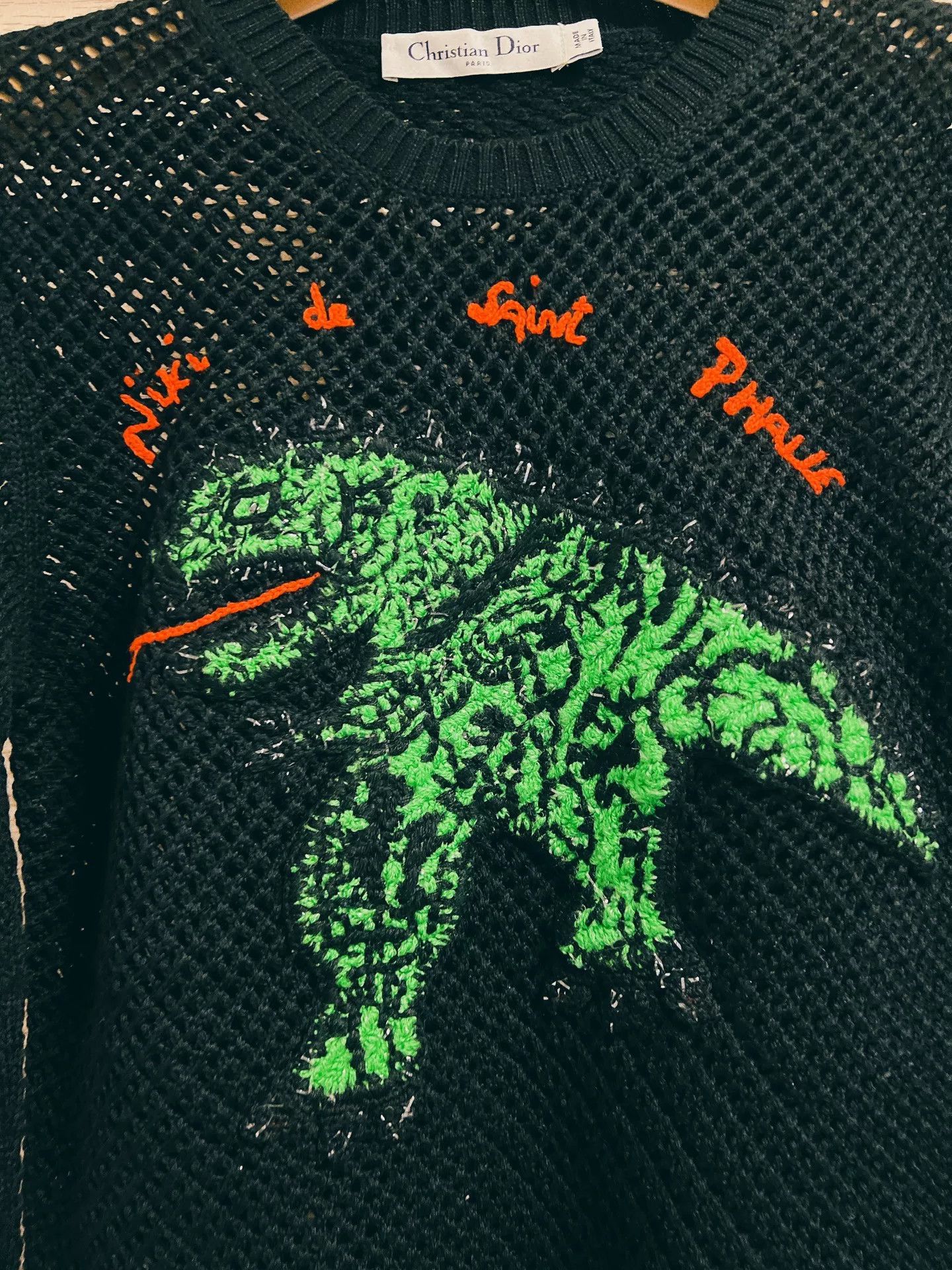 Dior Dior Spring Summer Crochet Dinosaur Top Size US M / EU 48-50 / 2 - 2 Thumbnail