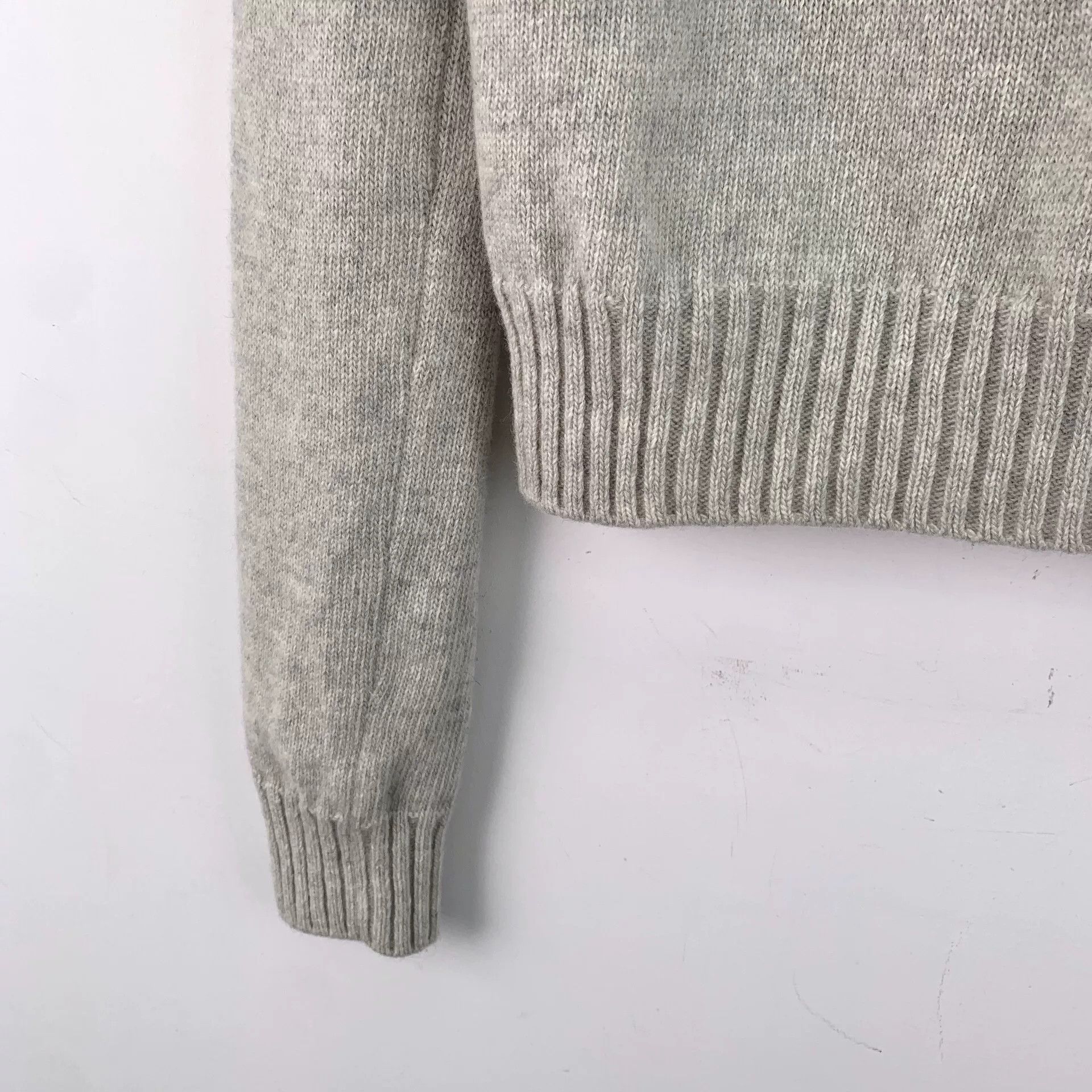 Loewe gray logo embroidered wool knit sweater Size US XS / EU 42 / 0 - 4 Thumbnail