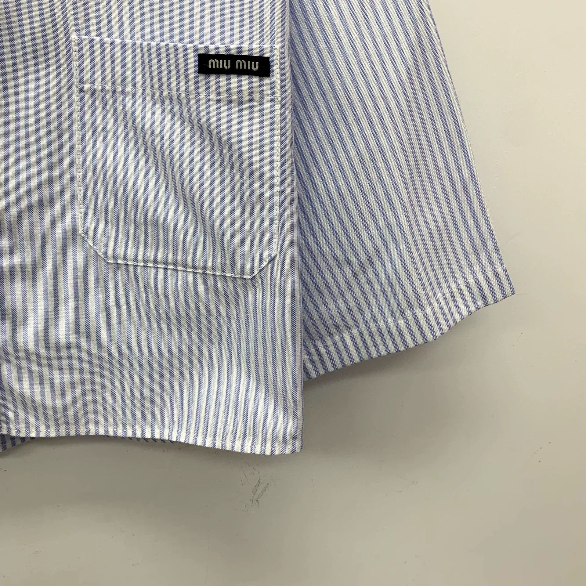 Miu Miu miu miu blue striped collar shirt Size US M / EU 48-50 / 2 - 4 Thumbnail