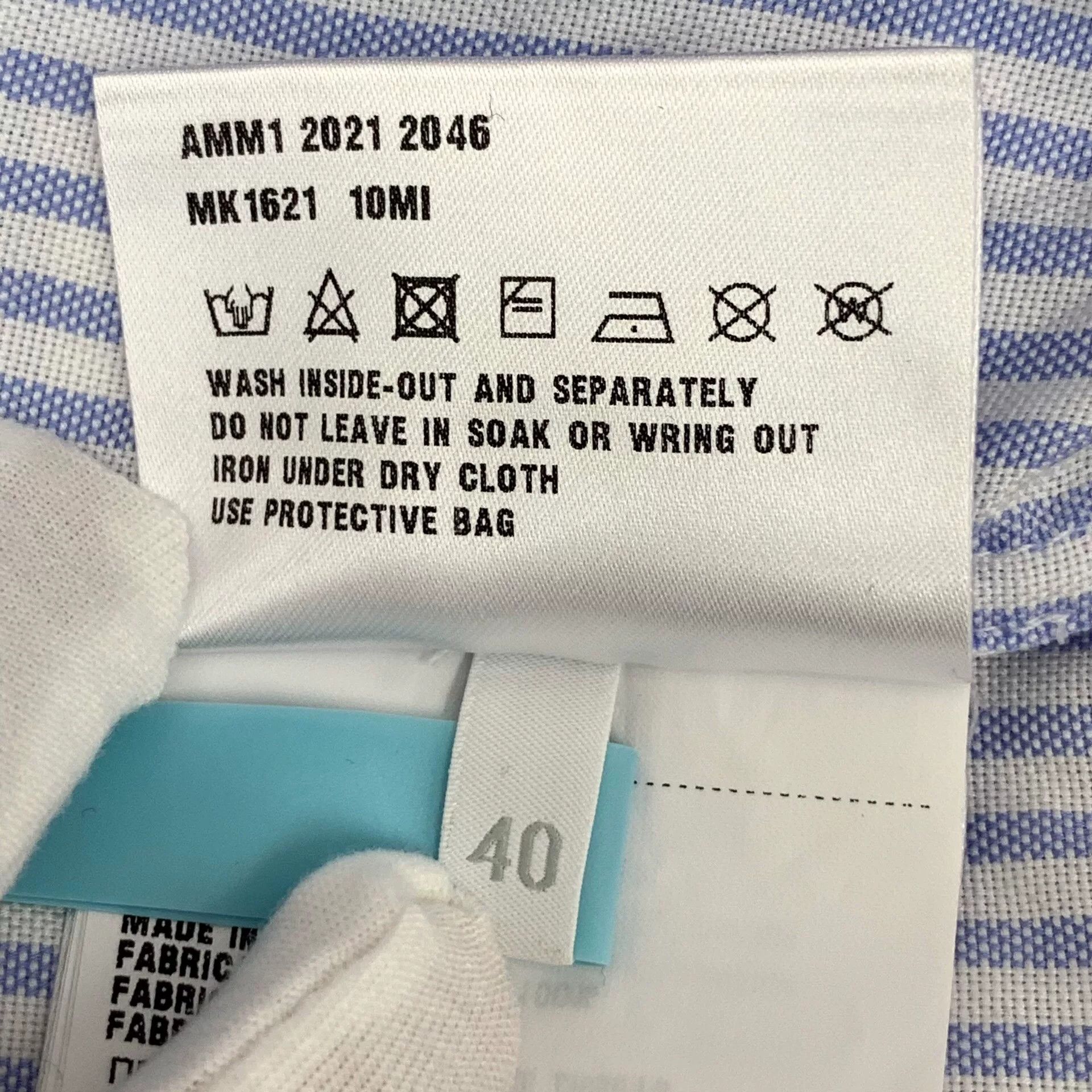 Miu Miu miu miu blue striped collar shirt Size US M / EU 48-50 / 2 - 7 Thumbnail