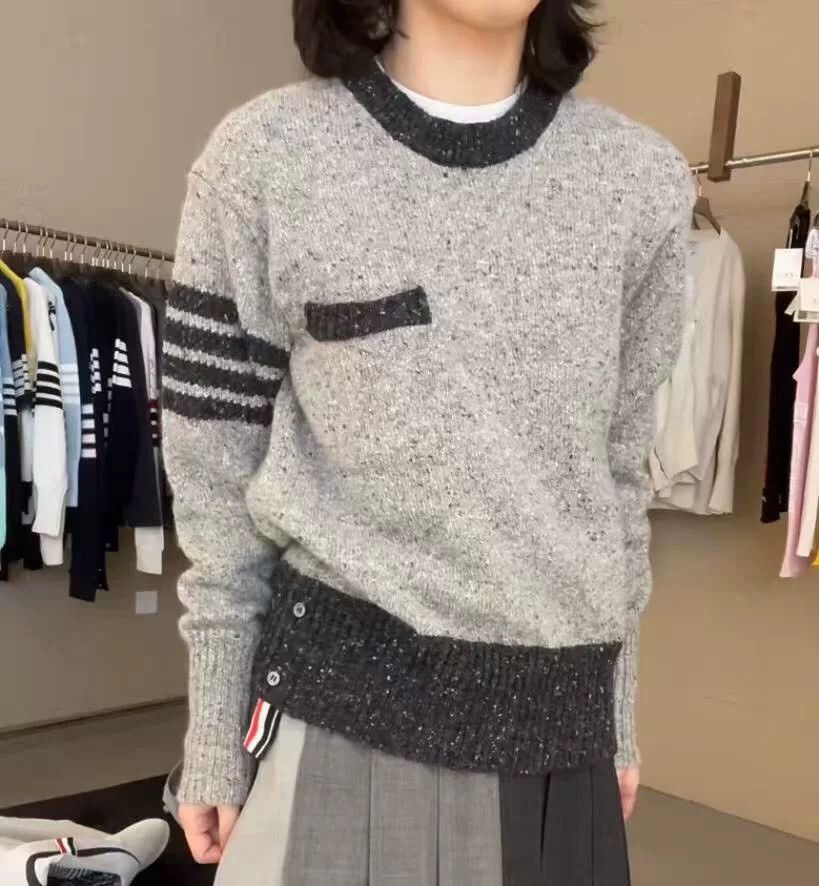 Thom Browne thom browne gray crewneck wool sweater Size US M / EU 48-50 / 2 - 8 Thumbnail