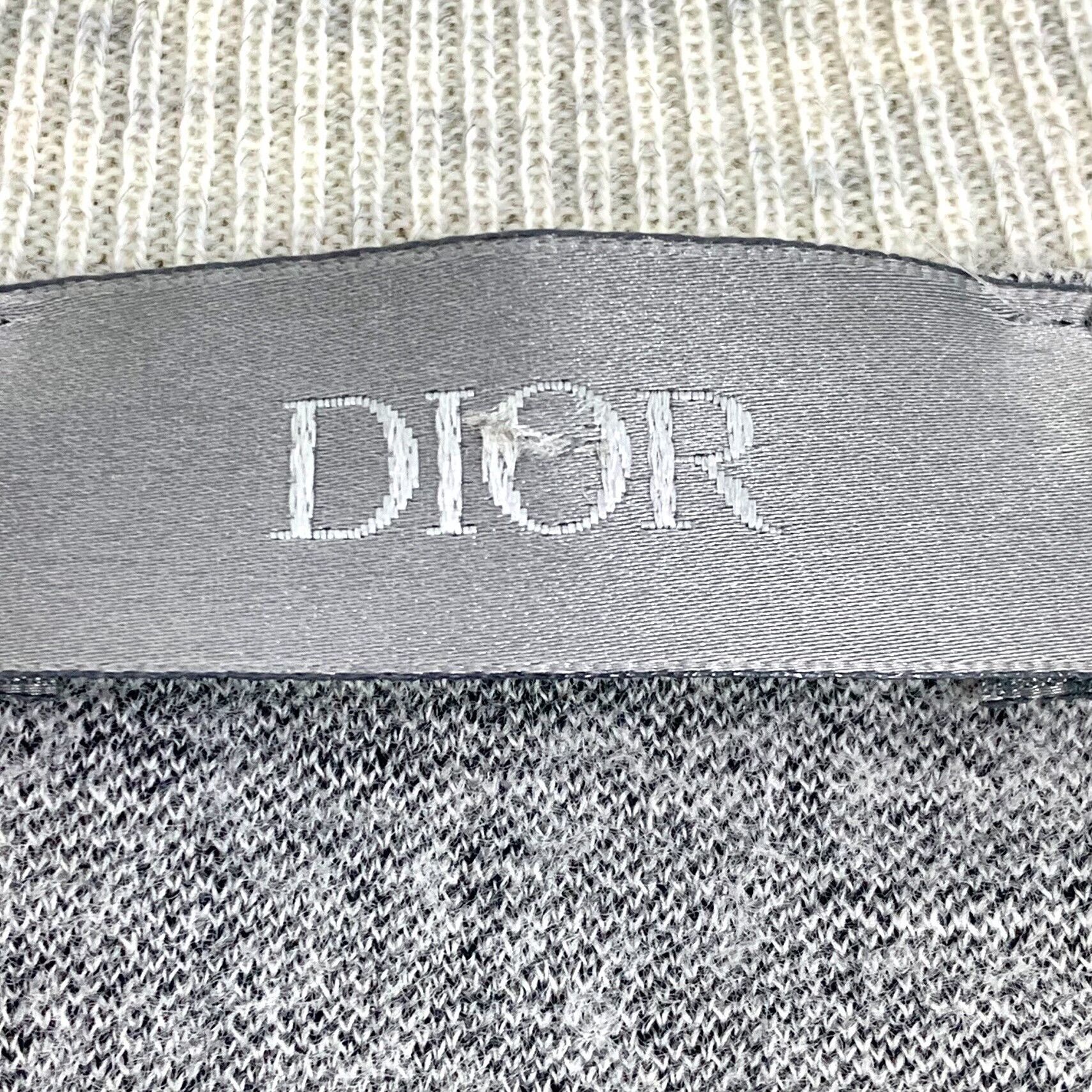 Dior gray lettered short sleeve wool tshirt Size US XS / EU 42 / 0 - 5 Thumbnail