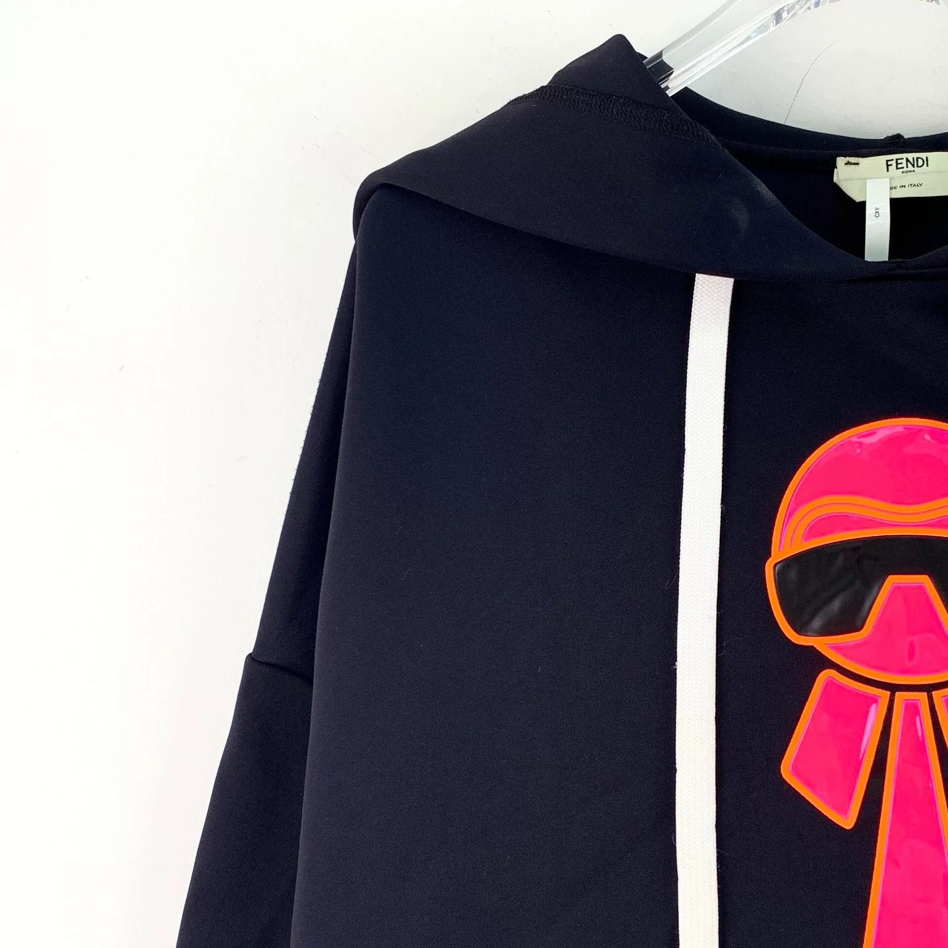 Fendi fendi black embroidered hooded sweatshirt Size US S / EU 44-46 / 1 - 3 Thumbnail