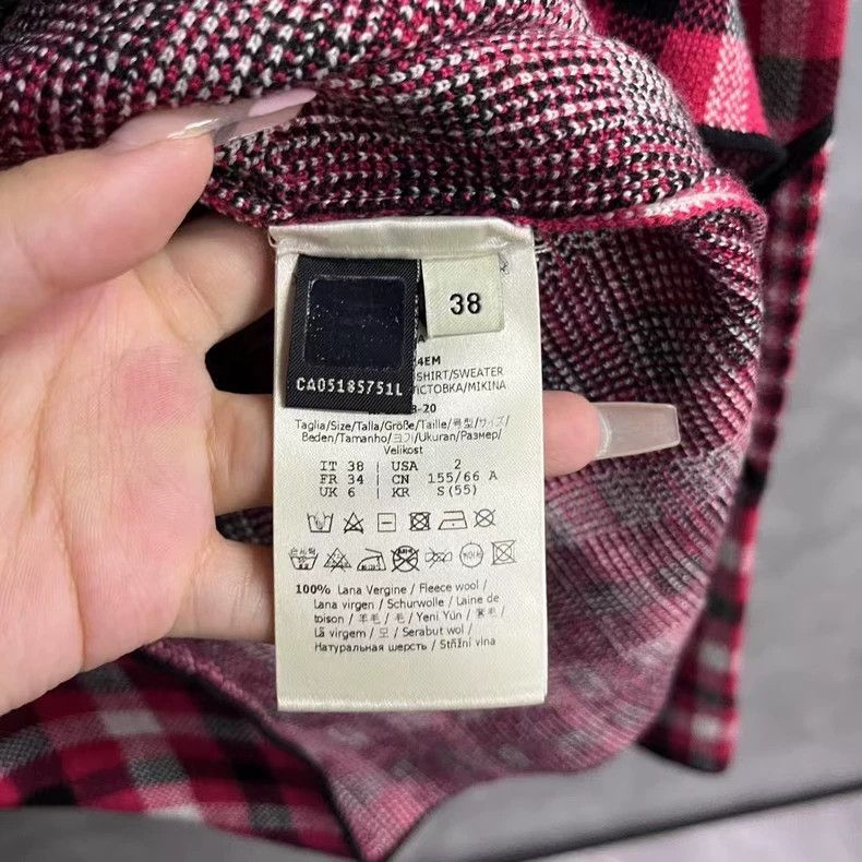 Fendi Fendi Red Plaid Turtleneck Knit Sweater Size US S / EU 44-46 / 1 - 4 Thumbnail