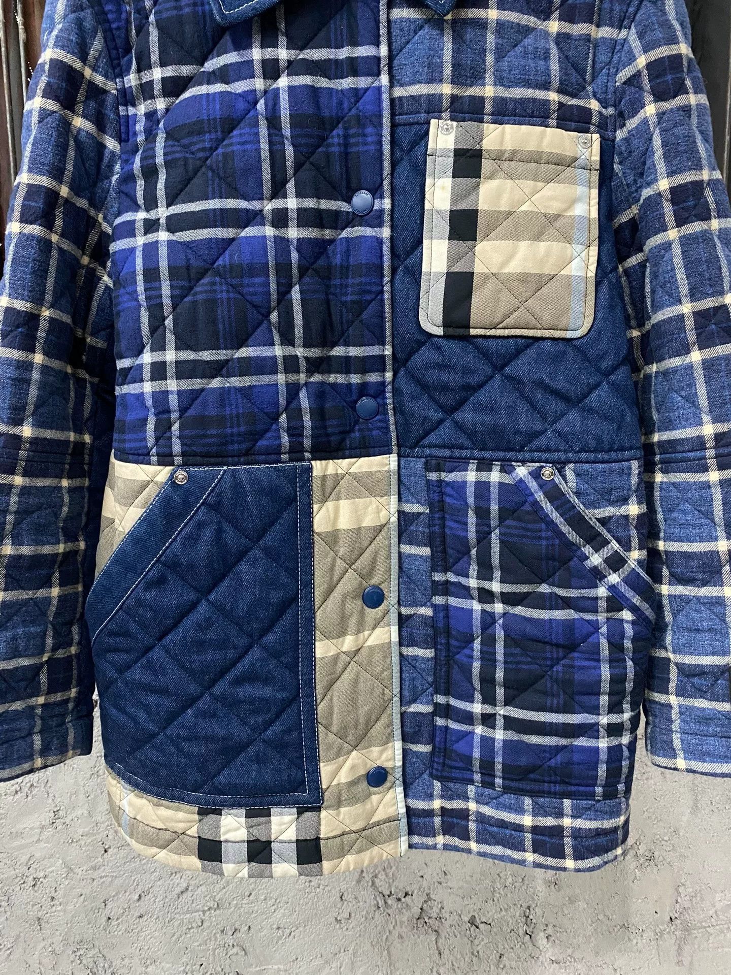 Burberry Burberry Plaid Patchwork Cotton Coat Size US XS / EU 42 / 0 - 4 Thumbnail