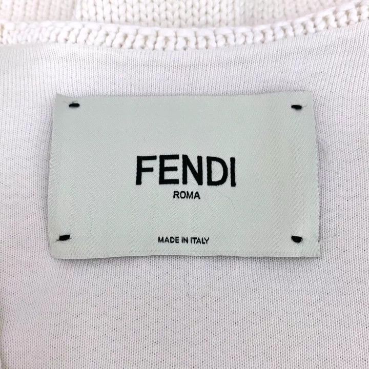 Fendi Fendi Beige V-Neck Button Knit Cardigan Size US S / EU 44-46 / 1 - 5 Thumbnail