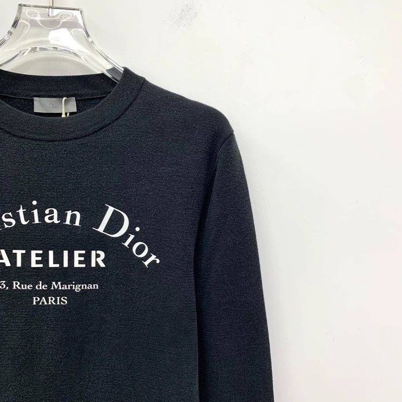Dior Dior Black Logo Wool Crewneck Sweatshirt Size US S / EU 44-46 / 1 - 3 Thumbnail