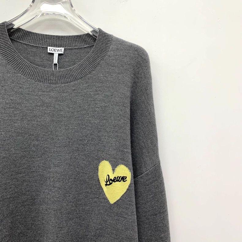 Loewe Loewe Gray Heart Letter Wool Sweater Size US S / EU 44-46 / 1 - 3 Thumbnail