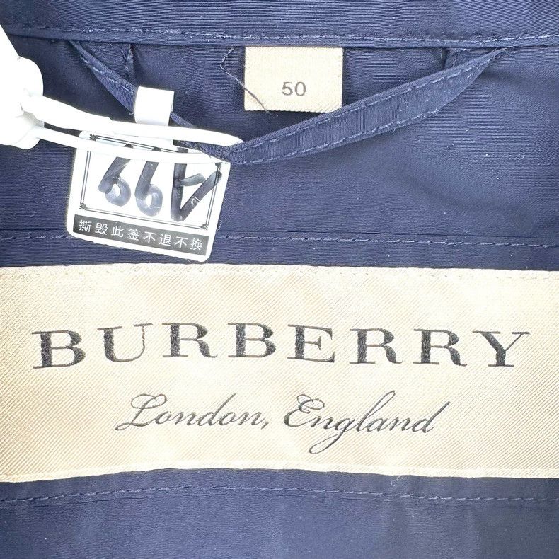 Burberry Burberry Navy Hooded Windbreaker Jacket Size US L / EU 52-54 / 3 - 3 Thumbnail