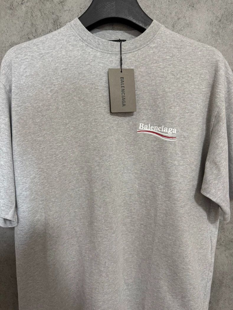 Balenciaga Balenciaga Gray Embroidered Cola T-shirt Size US M / EU 48-50 / 2 - 2 Thumbnail