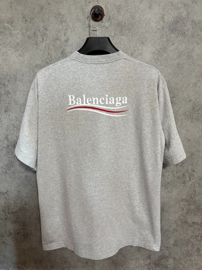 Balenciaga Balenciaga Gray Embroidered Cola T-shirt Size US M / EU 48-50 / 2 - 6 Thumbnail