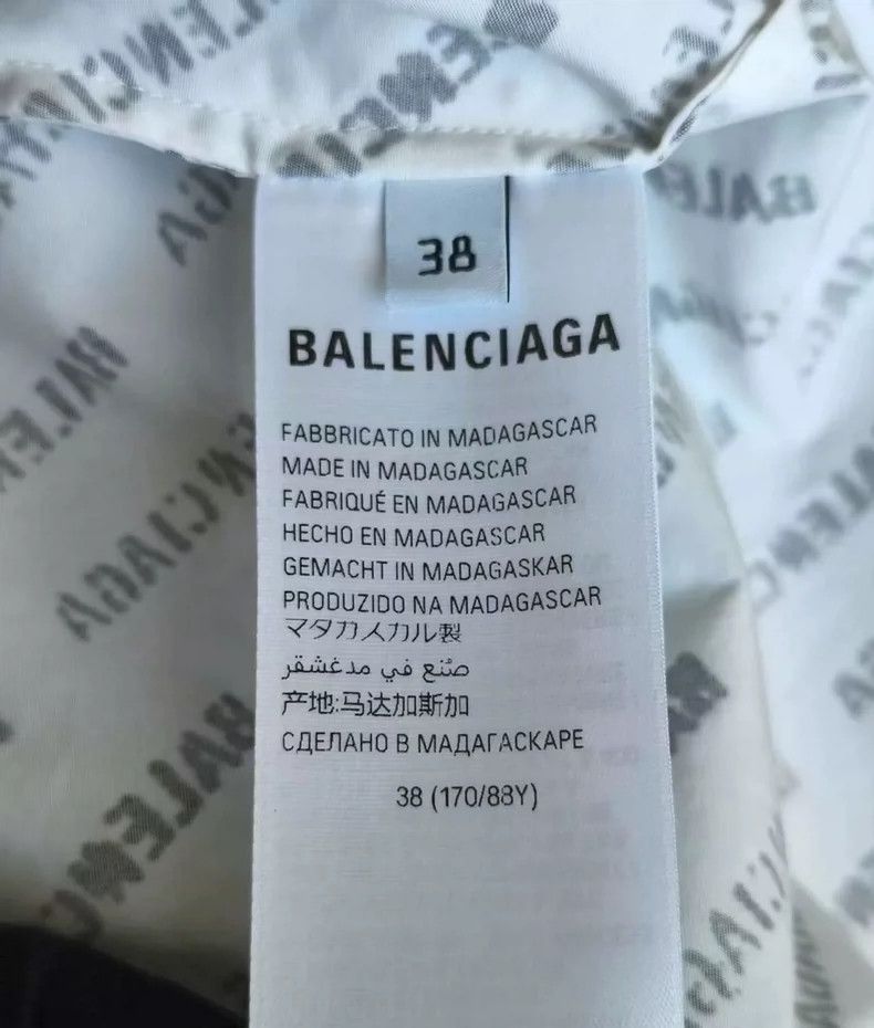 Balenciaga Balenciaga White Logo Print Shirt 38 Size US M / EU 48-50 / 2 - 3 Thumbnail