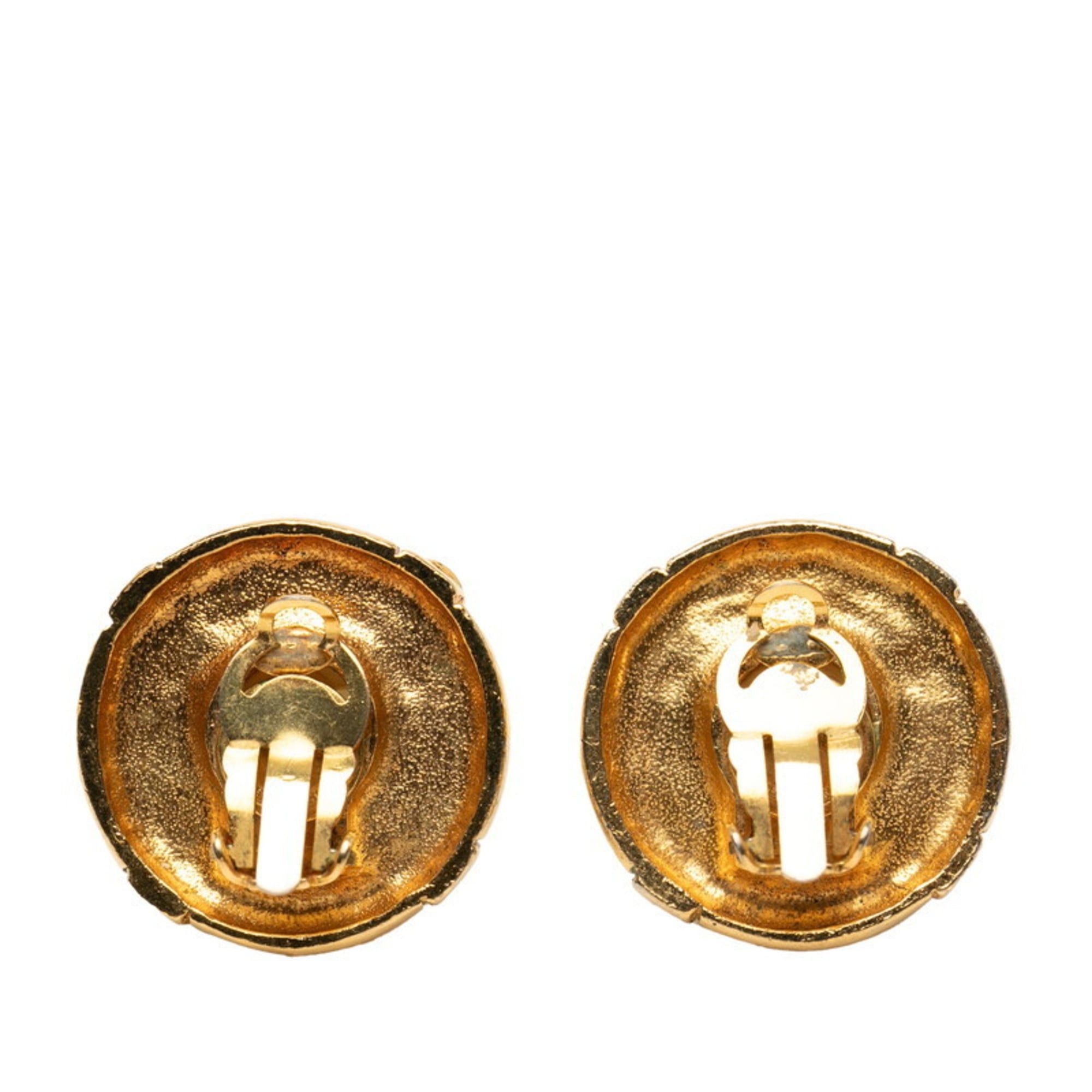 Chanel Chanel earrings, gold plated, with faux pearls, for women. Size ONE SIZE - 2 Thumbnail