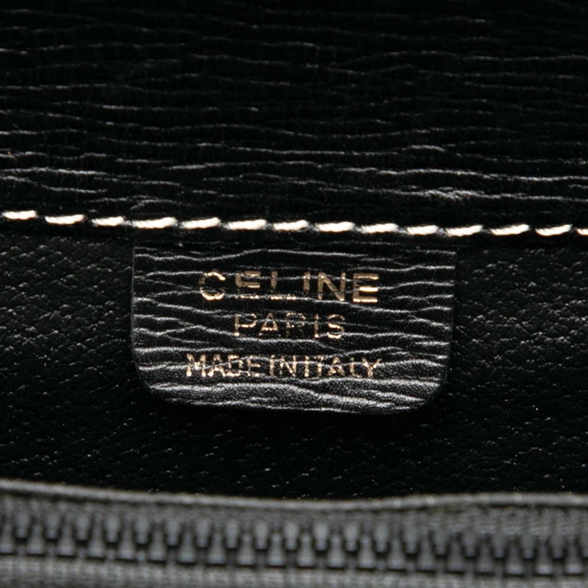 Celine Celine logo handbag in black leather for women. Size ONE SIZE - 5 Thumbnail