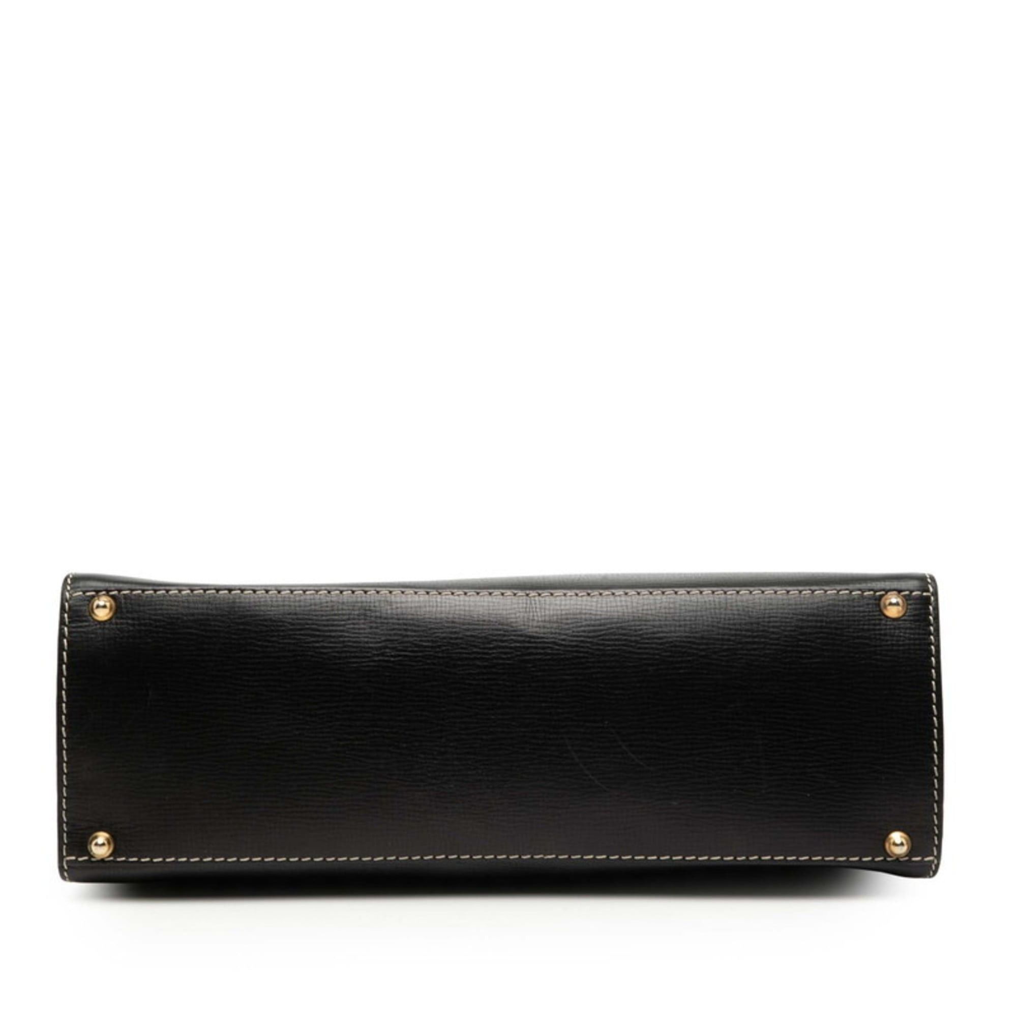 Celine Celine logo handbag in black leather for women. Size ONE SIZE - 3 Thumbnail