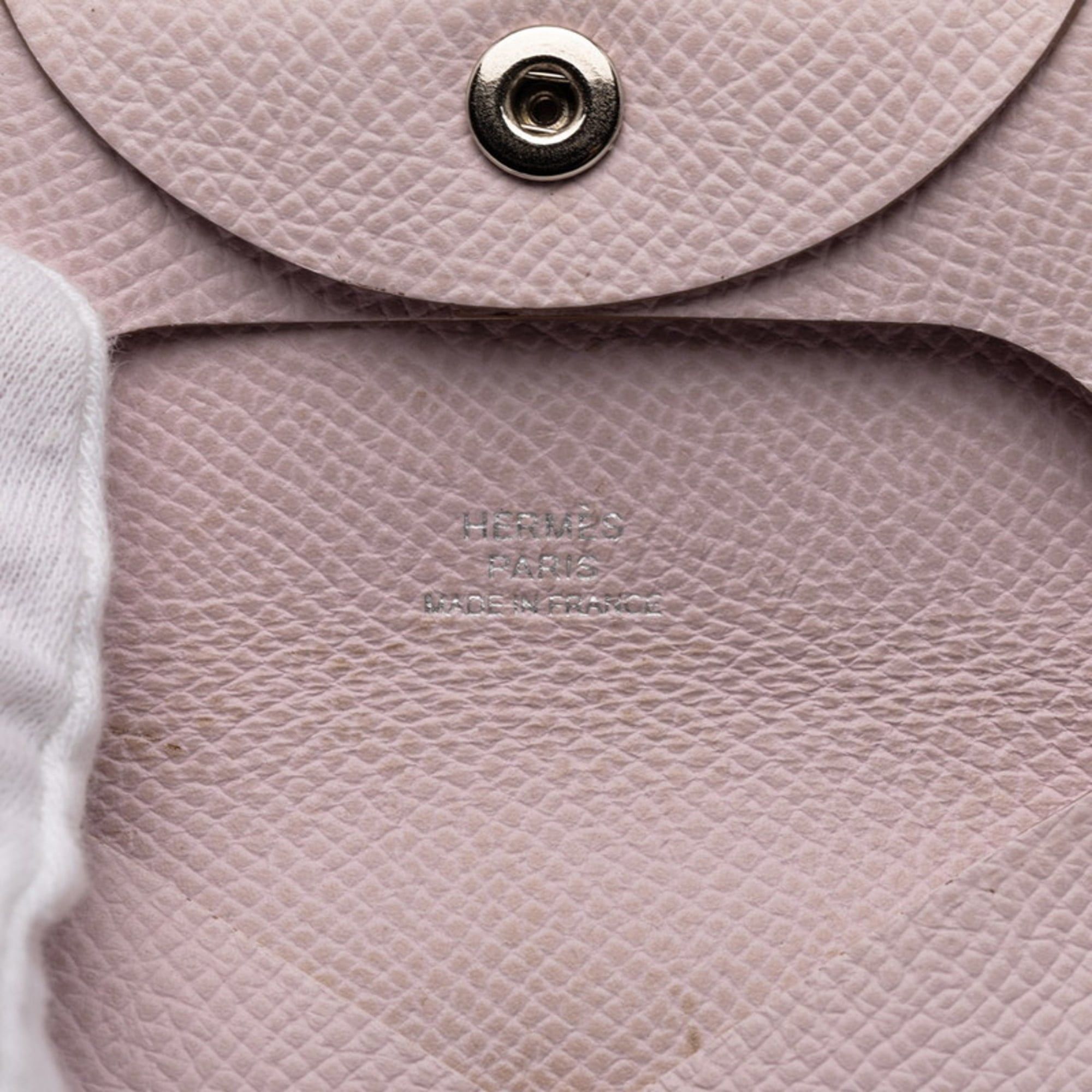 Hermes Hermès Bastia Wallet/Coin Purse, Mauve Pale and Light Pink, Epsom Leather, Women's, HERMES Size ONE SIZE - 6 Thumbnail