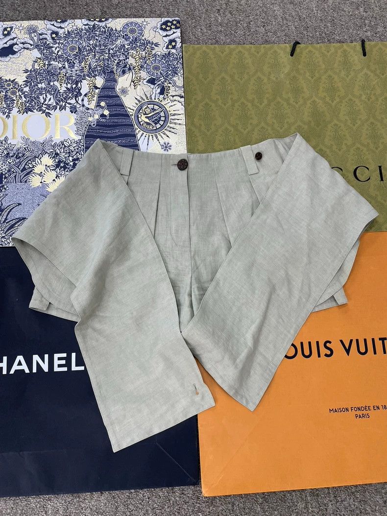 Louis Vuitton LV Design Linen Shorts Size US 36 / EU 52 - 2 Thumbnail