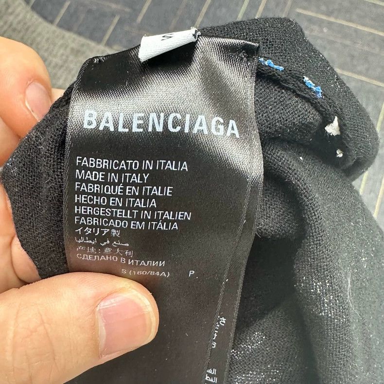 Balenciaga Balenciaga Colorful Bullet Screen Logo Knit Short-Sleeve Size US S / EU 44-46 / 1 - 4 Thumbnail