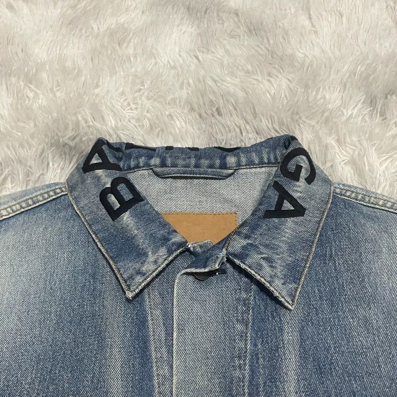 Balenciaga Balenciaga Embroidered Logo Denim Jacket Size US S / EU 44-46 / 1 - 3 Thumbnail