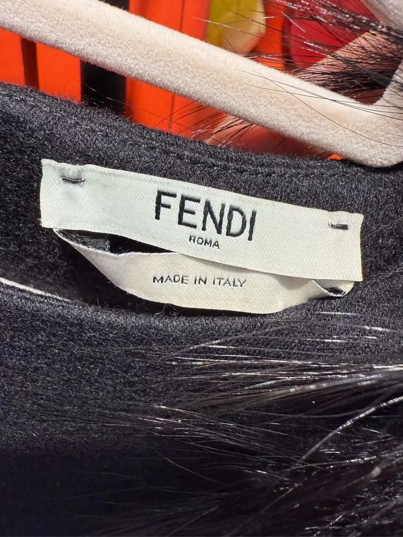 Fendi Fendi Black Sleeveless Dress Fox Fur Trim Size US S / EU 44-46 / 1 - 3 Thumbnail