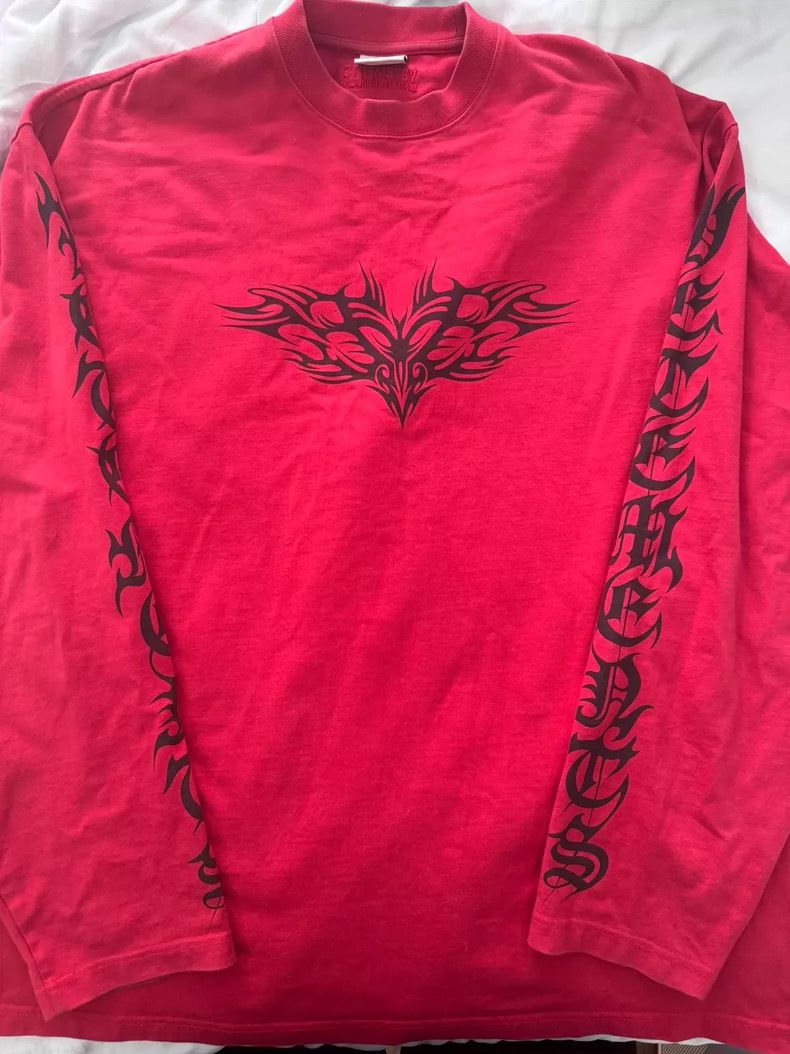 Vetements Vetements Red Oversize Long Sleeve Shirt Size US S / EU 44-46 / 1 - 6 Thumbnail