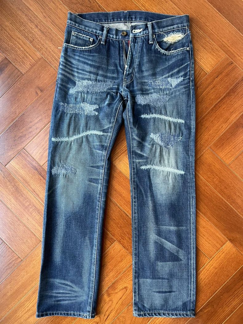 Neighborhood Neighborhood SCAB Fenom Ripped Denim Jeans Size US 27 - 3 Thumbnail