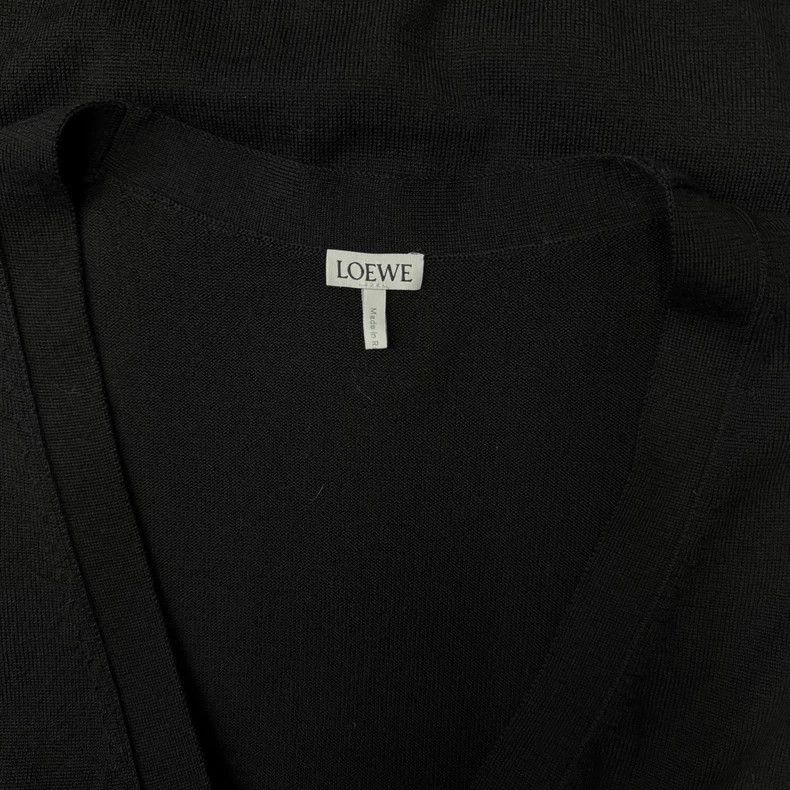Loewe LOEWE Black Blue Embroidered Wool Cardigan Size US XL / EU 56 / 4 - 5 Thumbnail