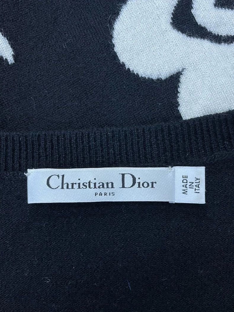 Dior Dior Black White Print Cashmere Sweater Size US M / EU 48-50 / 2 - 3 Thumbnail