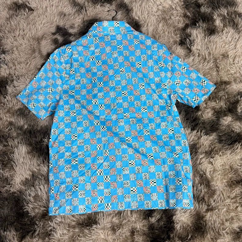 Louis Vuitton Louis Vuitton Blue Check Short Sleeve Shirt Size US M / EU 48-50 / 2 - 2 Thumbnail