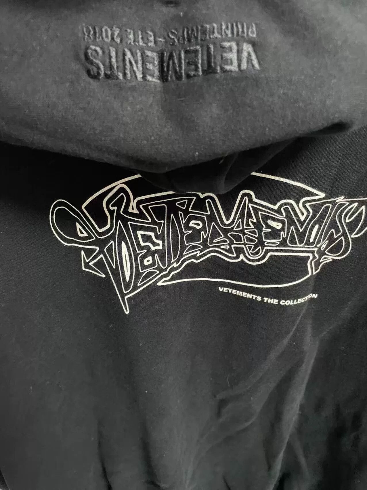 Vetements Vetements Black Logo Print Sweatshirt Size US S / EU 44-46 / 1 - 7 Thumbnail