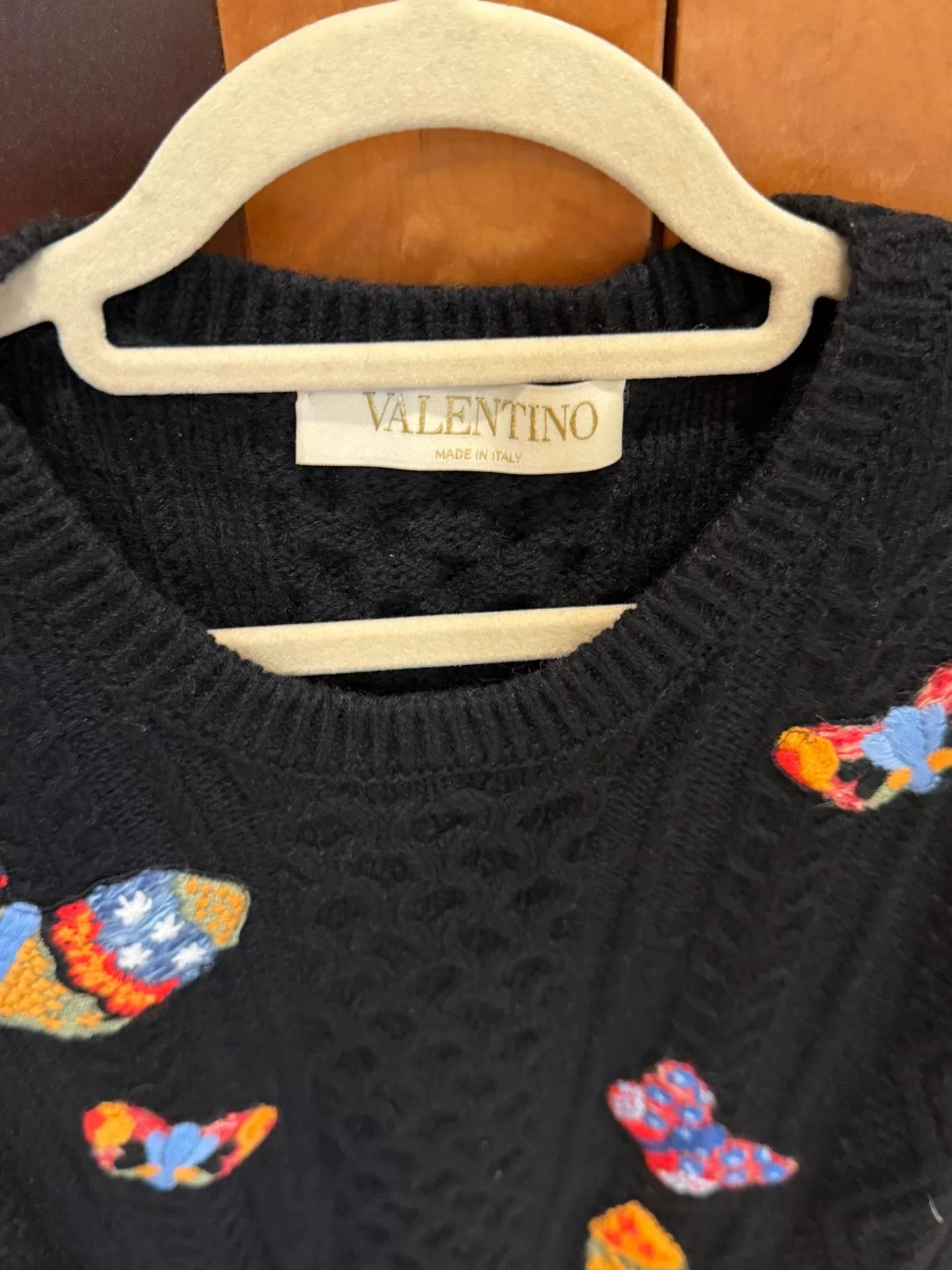 Valentino Valentino Butterfly Embroidered Sweater L Size US L / EU 52-54 / 3 - 2 Thumbnail
