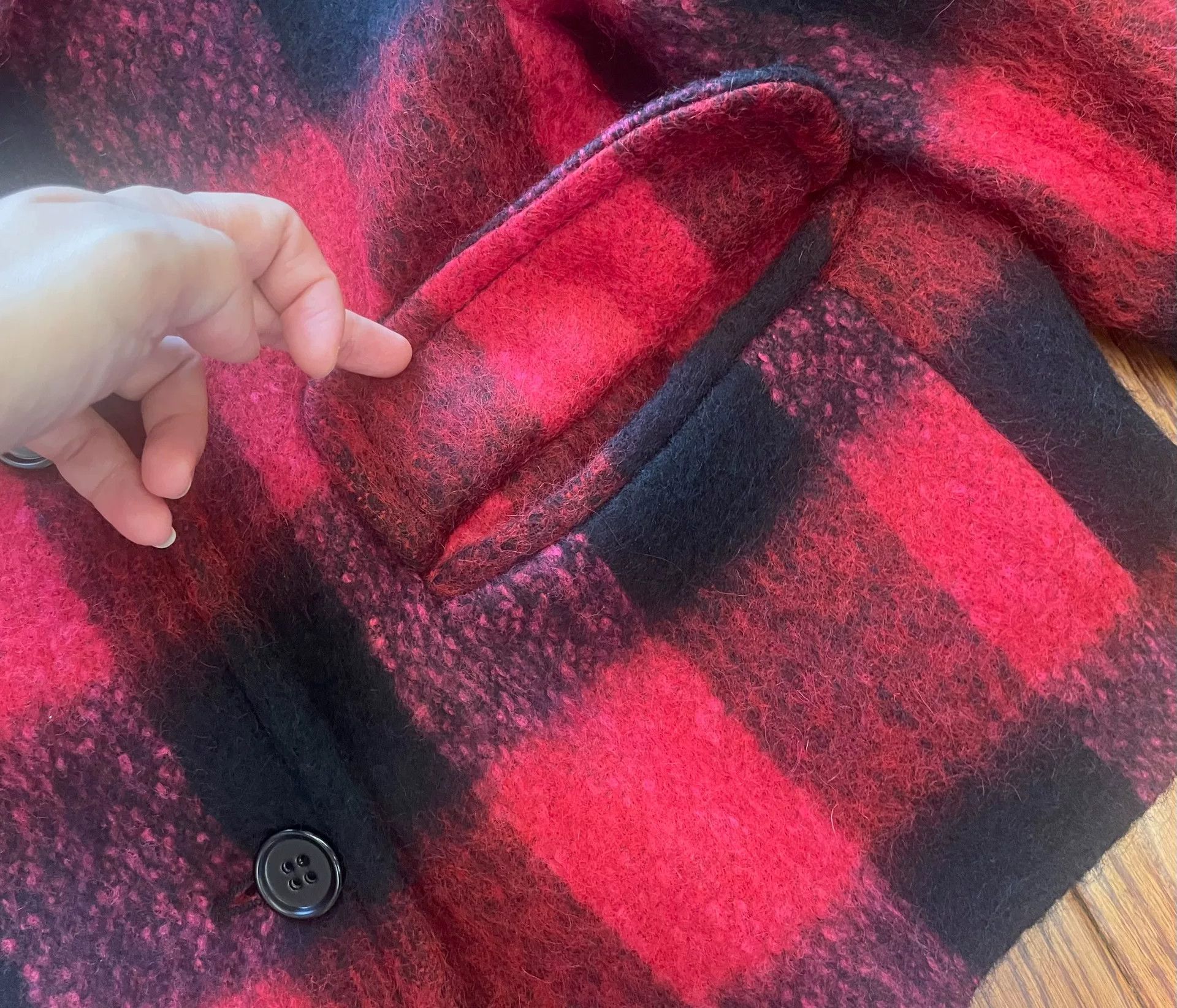 Valentino Valentino Red Plaid Short Coat Size US M / EU 48-50 / 2 - 2 Thumbnail