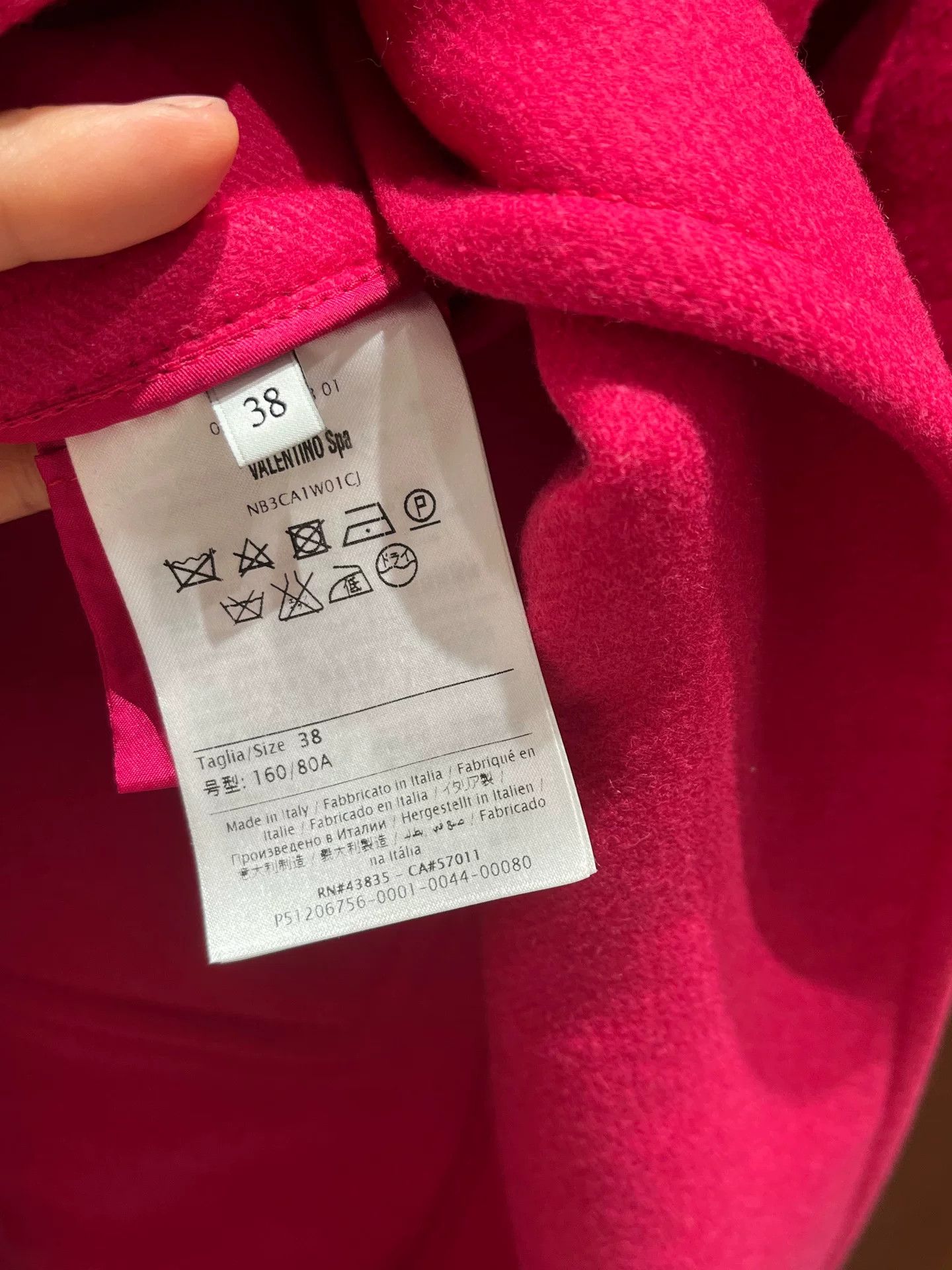 Valentino Valentino Pink Wool Coat Size 38 Size US XS / EU 42 / 0 - 4 Thumbnail