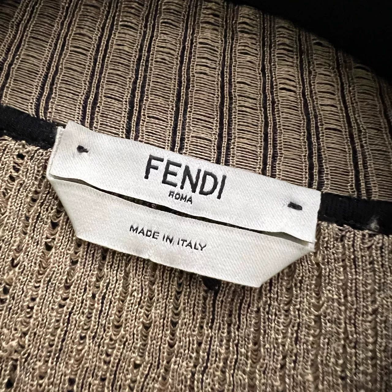 Fendi FENDI Black Gold Totem Knit Dress Size US XL / EU 56 / 4 - 5 Thumbnail