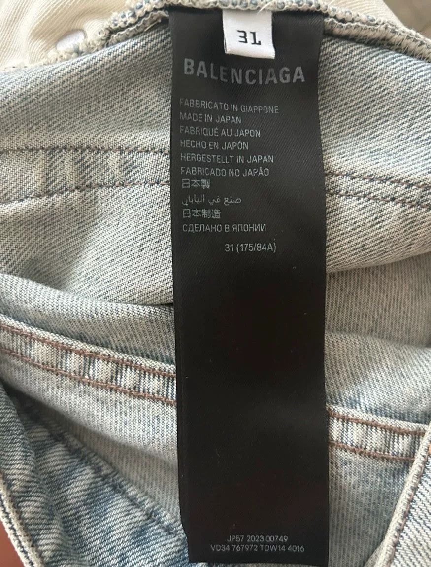 Balenciaga FW23 Distressed Straight Jeans