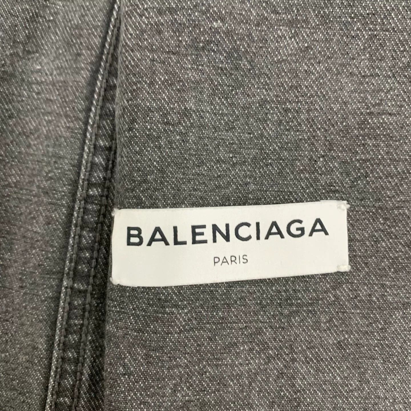 Balenciaga Balenciaga Back Logo Washed Denim Jacket Size US M / EU 48-50 / 2 - 6 Thumbnail