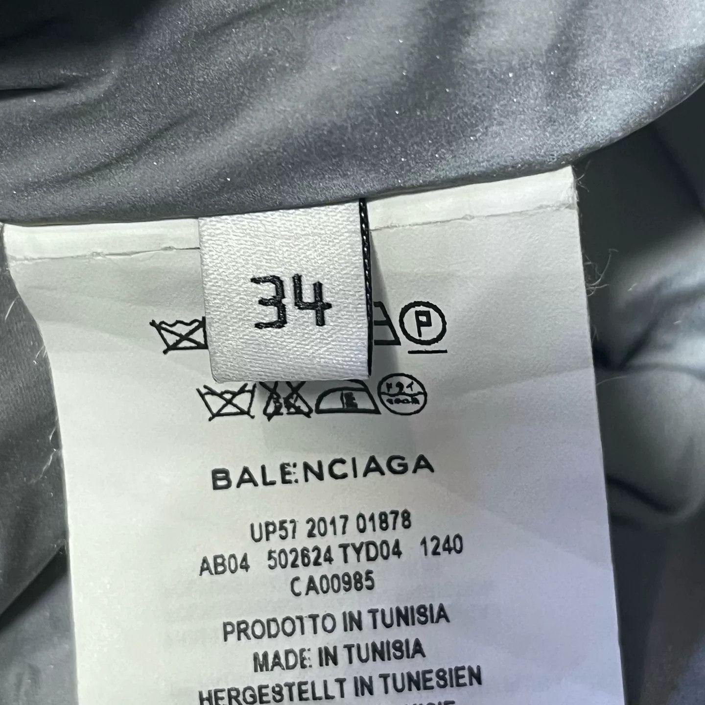 Balenciaga Balenciaga Silver Gray Logo Down Jacket Size US XS / EU 42 / 0 - 5 Thumbnail