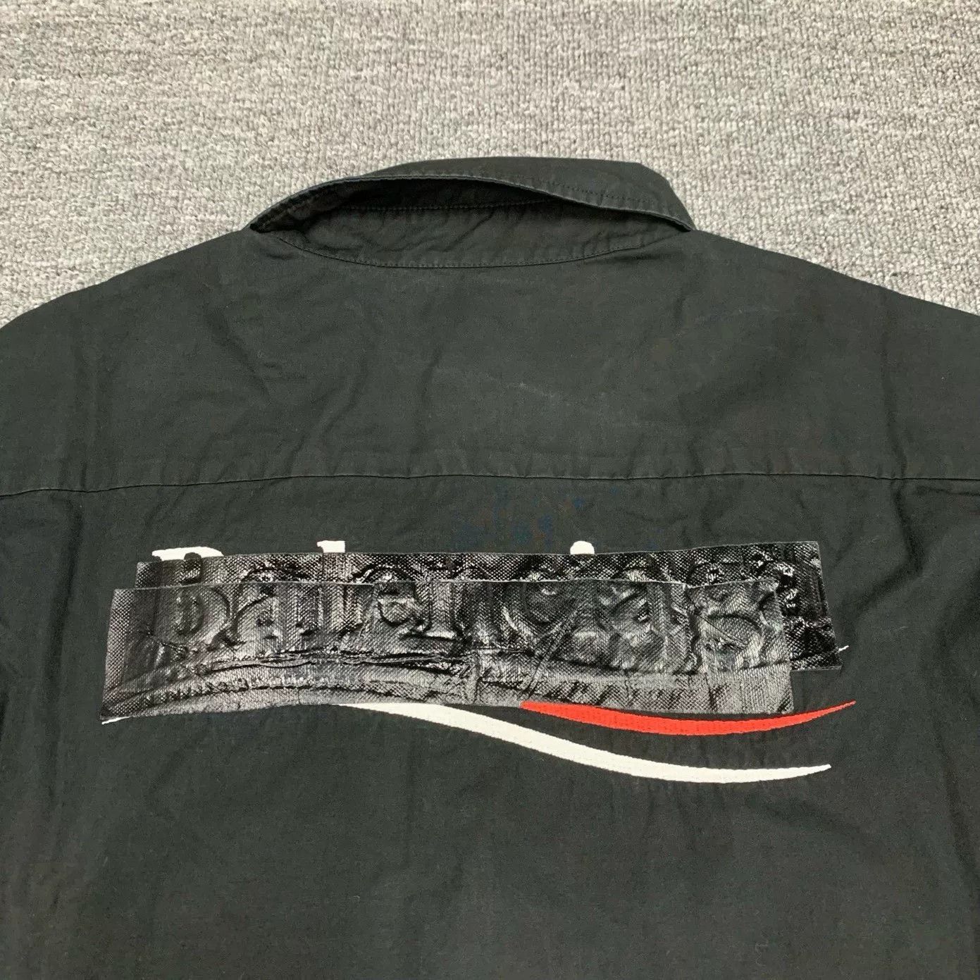 Balenciaga Balenciaga Black Tape Coke Wave Shirt Jacket Size US S / EU 44-46 / 1 - 7 Thumbnail