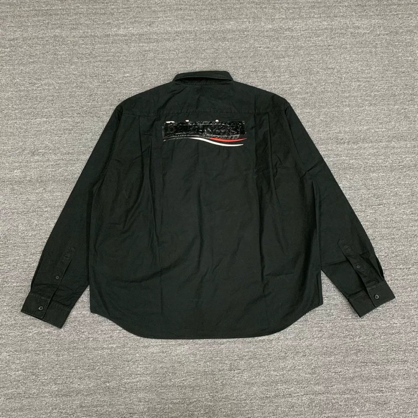 Balenciaga Balenciaga Black Tape Coke Wave Shirt Jacket Size US S / EU 44-46 / 1 - 2 Thumbnail