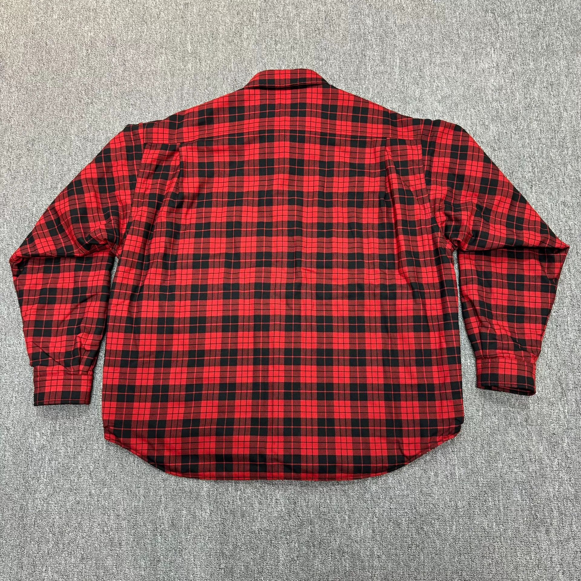 Balenciaga Balenciaga Red Black Plaid Cotton Coat Size US L / EU 52-54 / 3 - 2 Thumbnail