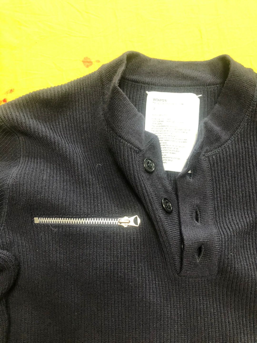 Vintage WTAPS Omega Knit Sweater Navy M Size US M / EU 48-50 / 2 - 3 Thumbnail