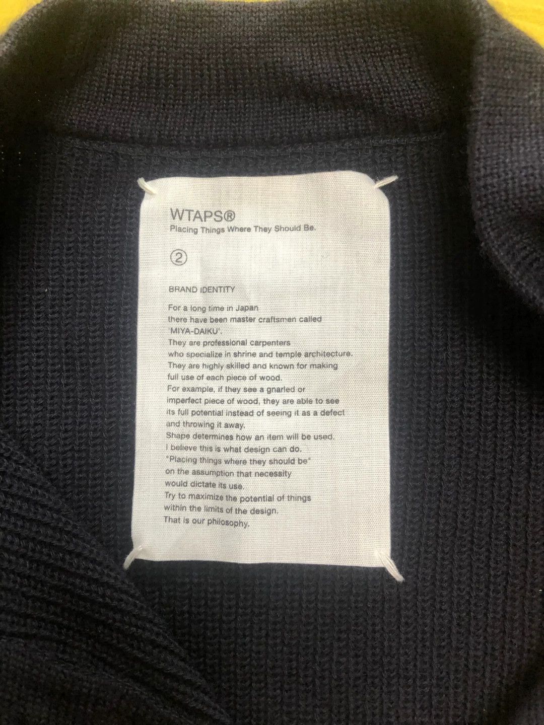Vintage WTAPS Omega Knit Sweater Navy M Size US M / EU 48-50 / 2 - 5 Thumbnail